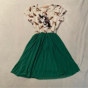 Green Unicorn Sequin Dress 🦄